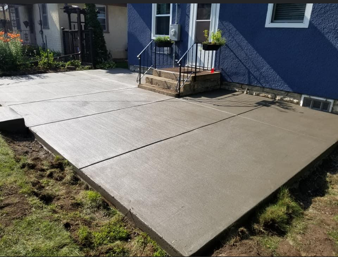 Concrete Apron and Sidewalk